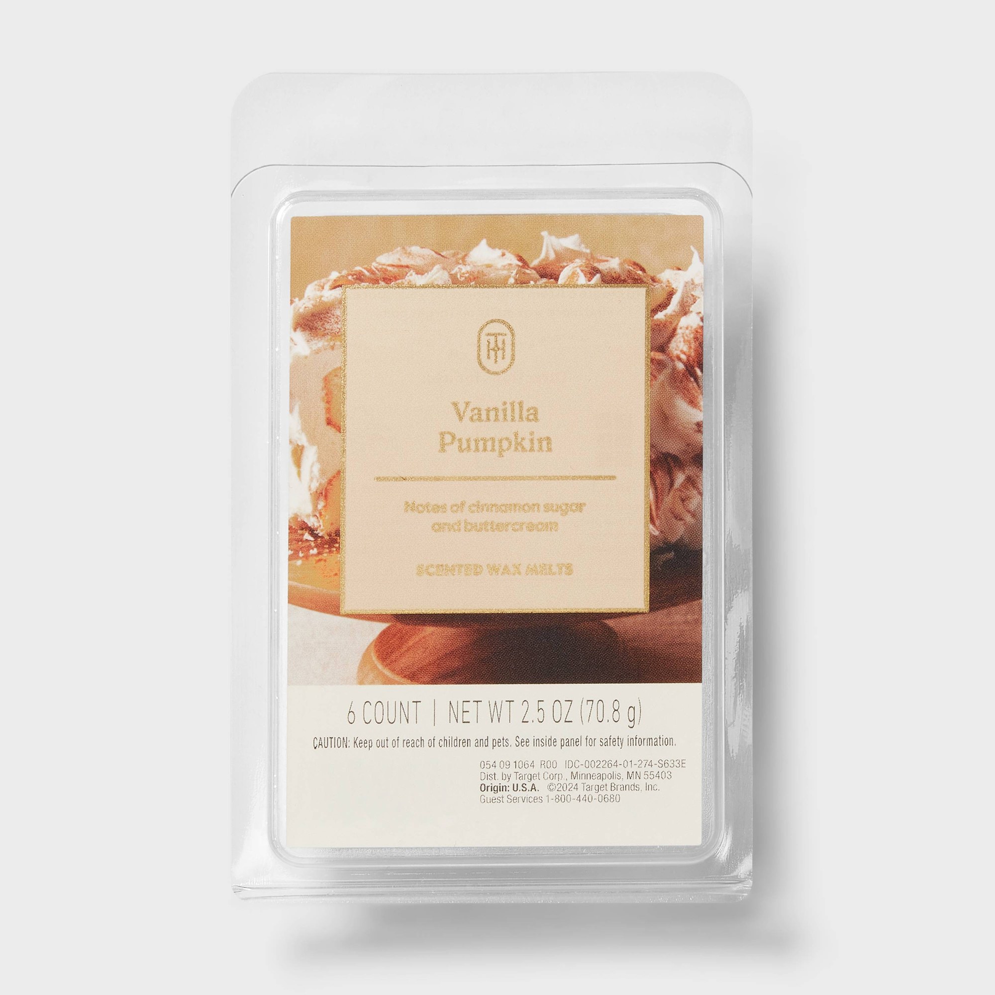 Home Fragrance Candles - 12ct Vanilla Pumpkin Scented Wax Melts