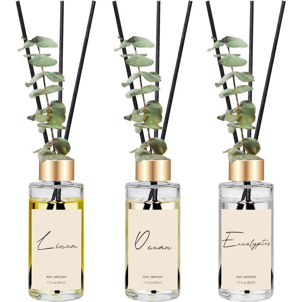 Home Fragrance Linen - Set of 3 Eucalyptus, Linen &