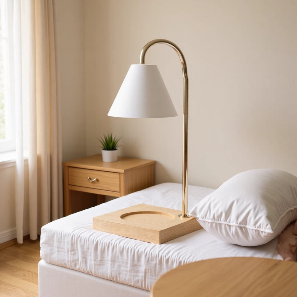 Modern Candle Warmer Lamp Wood - Home Fragrance Candles ulasan dan harga