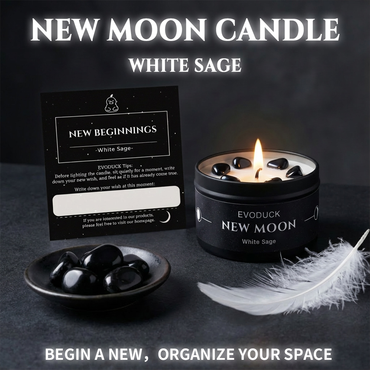 4PCS Moon Phase Crystal Scente - Home Fragrance White Jasmine ulasan dan harga