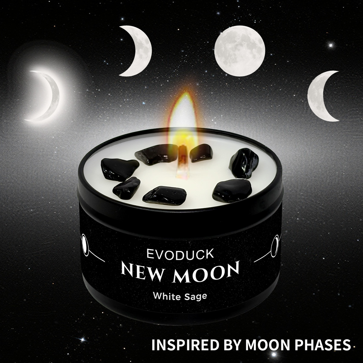 4PCS Moon Phase Crystal Scente - Home Fragrance White Jasmine ulasan dan harga